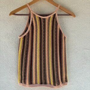 Madewell Janson crochet halter tank